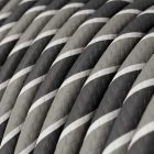  Bright gray Regimental Vertigo textile cable - The original creative cables - ERM44 round 2x0.75mm / 3x0.75mm
