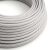  Glossy white and aluminum Vertigo textile cable - The original creative cables - ERM46 round 2x0.75mm / 3x0.75mm