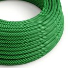  Bright Kiwi and Bright Forest Green Vertigo textile cable - The original creative cables - ERM48 round 2x0.75mm / 3x0.75mm