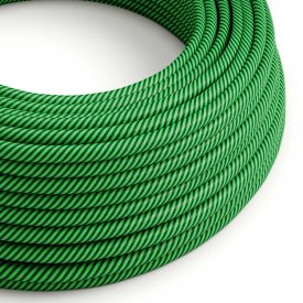    Bright Kiwi and Bright Forest Green Vertigo textile cable - The original creative cables - ERM48 round 2x0.75mm / 3x0.75mm