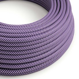    Shiny lavender and dark purple vertigo textile cable - The original creative cables - ERM52 round 2x0.75mm / 3x0.75mm