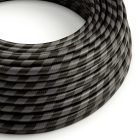  Shiny graphite and charcoal black Vertigo textile cable - The original creative cables - ERM54 round 2x0.75mm / 3x0.75mm