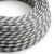  Shiny silver and gray Vertigo textile cable - The original creative cables - ERM55 round 2x0.75mm / 3x0.75mm