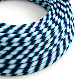    Bright blue Regimental Vertigo textile cable - The original creative cables - ERM60 round 2x0.75mm / 3x0.75mm