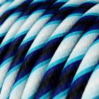  Bright blue Regimental Vertigo textile cable - The original creative cables - ERM60 round 2x0.75mm / 3x0.75mm