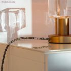 Glossy black and gold optical Vertigo textile cable – The original Creative-Cables – ERM65 round 2x0.75 mm / 3x0.75 mm