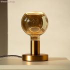 Glossy black and gold optical Vertigo textile cable – The original Creative-Cables – ERM65 round 2x0.75 mm / 3x0.75 mm