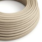 Cotton and natural jute Vertigo textile cable – The original Creative-Cables – ERN07 round 2x0.75 mm / 3x0.75 mm