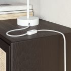 Flat textile power cable, optical white glossy - PM01