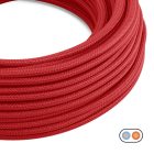 Glossy Fire Red fabric-covered flat lighting cable - PM09