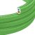 Lime green glossy fabric-covered flat cable - PM18