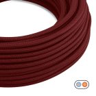 Bordeaux glossy, flat textile cable - PM19