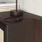 Bordeaux glossy, flat textile cable - PM19