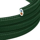 Glossy forest green flat power cable - PM21