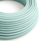 Cotton celadon green textile cable – The original Creative-Cables – RC18 round 2x0.75 mm / 3x0.75 mm