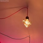 Cotton fire-red textile cable – The original Creative-Cables – RC35 round 2x0.75 mm / 3x0.75 mm