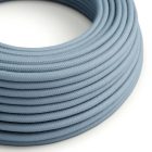 Cotton ocean blue textile cable – The original Creative-Cables – RC53 round 2x0.75 mm / 3x0.75 mm