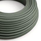 Cotton, sage green textile cable – The original Creative-Cables – RC63 round 2x0.75 mm / 3x0.75 mm