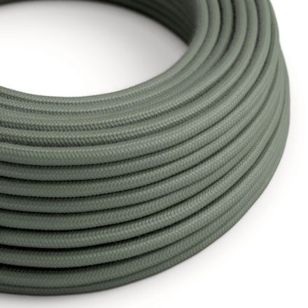 Cotton, sage green textile cable – The original Creative-Cables – RC63 round 2x0.75 mm / 3x0.75 mm