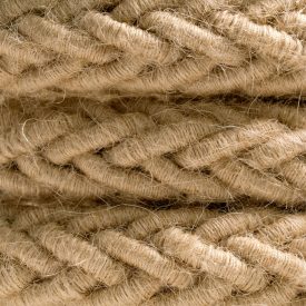   2XL jute twisted rope cable, 2x0.75 electrical cable. 24 mm diameter