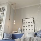 2XL jute and raw cotton twisted rope cable, 2x0.75 electrical cable. Diameter 24 mm