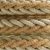 2XL jute and natural gray linen twisted rope cable, 2x0.75 electric cable. 24 mm in diameter