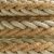 2XL jute and natural gray linen twisted rope cable, 2x0.75 electrical cable. Diameter 24 mm