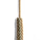 2XL jute and natural gray linen twisted rope cable, 2x0.75 electrical cable. Diameter 24 mm