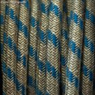 Steward Blue and Beige Stripe Textile Cable - The original Creative-Cables - RD55 round 2x0.75 mm / 3x0.75 mm