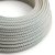  Blue Steward and Beige Criss-Cross Textile Cable - The Original Creative Cables - RD65 Round 2x0.75mm / 3x0.75mm
