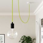 Bright fluorescent yellow textile cable – The original Creative-Cables – RF10 round 2x0.75 mm / 3x0.75 mm