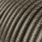Shiny gray glitter textile cable – The original Creative-Cables – RL03 round 2x0.75 mm / 3x0.75 mm