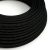 Glossy carbon black shiny textile cable – The original Creative-Cables – RL04 round 2x0.75 mm / 3x0.75 mm