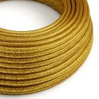 Shiny gold glitter textile cable - The original creative cables - RL05 round 2x0.75mm / 3x0.75mm
