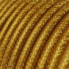  Shiny gold glitter textile cable - The original creative cables - RL05 round 2x0.75mm / 3x0.75mm