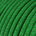 Shiny grass green glitter textile cable - The original Creative-Cables - RL06 round 2x0.75 mm / 3x0.75 mm
