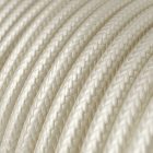 Bright pearl white textile cable – The original Creative-Cables – RM00 round 2x0.75 mm / 3x0.75 mm