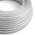 Shiny silver textile cable - The original Creative-Cables - RM02 round 2x0.75 mm / 3x0.75 mm