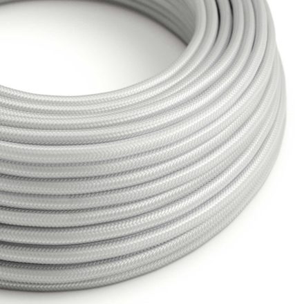 Shiny silver textile cable - The original Creative-Cables - RM02 round 2x0.75 mm / 3x0.75 mm