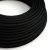 Glossy carbon black textile cable – The original Creative-Cables – RM04 round 2x0.75 mm / 3x0.75 mm