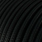 Glossy carbon black textile cable – The original Creative-Cables – RM04 round 2x0.75 mm / 3x0.75 mm