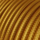 Shiny gold textile cable – The original Creative-Cables – RM05 round 2x0.75 mm / 3x0.75 mm