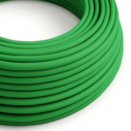 Bright grass green textile cable – The original Creative-Cables – RM06 round 2x0.75 mm / 3x0.75 mm