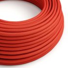 Bright fire-red textile cable – The original Creative-Cables – RM09 round 2x0.75 mm / 3x0.75 mm