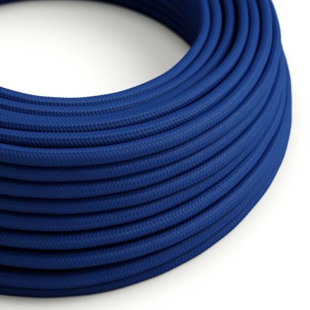 Glossy classic blue textile cable - The original Creative-Cables - RM12 round 2x0.75 mm / 3x0.75 mm