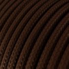 Glossy espresso brown textile cable – The original Creative-Cables – RM13 round 2x0.75 mm / 3x0.75 mm