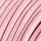 Glossy Baby Pink Textile Cable - The Original Creative-Cables - RM16 Round 2x0.75 mm / 3x0.75 mm