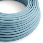 Glossy Baby Blue textile cable - The original Creative-Cables - RM17 round 2x0.75 mm / 3x0.75 mm