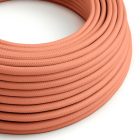 Peach-colored fabric-covered electrical cable - The original Creative Cables, for modern and vibrant lamps - RM23