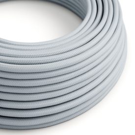   Shiny light blue-gray textile cable – The original Creative-Cables – RM30 round 2x0.75 mm / 3x0.75 mm